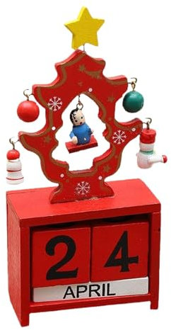 Weihnachts-Countdown-Kalender | Urlaubs-Countdown | -Adventskalender | Vintage-Winterferien- | kompakter Countdown-Kalender | tragbarer Weihnachts-Countdown-Kalender für Zuhause