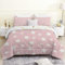 FamHarbor Farbige Sterne Bettdecke 135x200 cm, Rosa Wende Steppdecke Ganzjahresdecke Waschbare, Weiche Schlafdecke Bettdecke ohne Bezug, 4 Jahreszeiten Bettdecken 135 x 200 mit 1 Kissenbezug