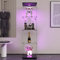 ADFUNIT Glasvitrine mit LED 164 x 42.5 x 36.5 cm Modern Vitrine Vitrinenschrank mit 4 Böden aus ESG, Sammlervitrine für Sammlerstücke Bücher Wein, für Büro Wohnzimmer, Schwarz