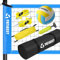 Patiassy 9.75M*0.9M Filet de Volleyball Professionnel en Plein air, Jardin avec poteaux en Acier à Hauteur réglable, Filet en Nylon Solide, Ballon de Volleyball en PU et Sac de Transport (Bleu)