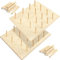 Ysislybin Organizador de Cajones de Tablero Perforado, Sistema de Tablero de Clavijas de Madera de 4 Piezas Con 32 Palos de Madera, Bandeja Organizadora de Platos de Madera Ajustable