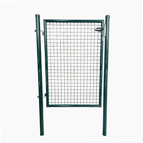 WERKA PRO Portillon Grillagé en Fer Galvanisé Sécurisé 1,50 m Ø 6 cm Vert | Polypropylène, durable, usage jardin et extérieur, hauteur 1,50 m, maille 5 cm, revêtement vert, kit de montage inclus