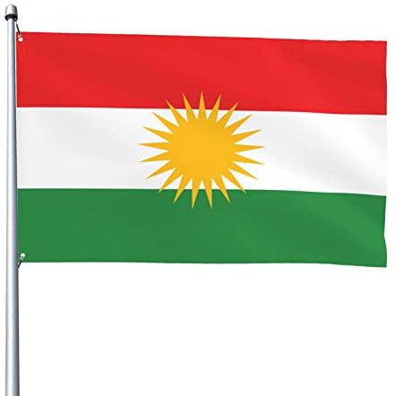 Bandera Del Orgullo Of Kurdistan (1) Banderas Premium Clásico Banderabalcón Decoraciones Exterior Bandera Para Patio Fiesta Jardin 90X152CM