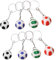 iplusmile 1 Satz Fußball Schlüsselanhänger Fußball-partygeschenke Sport-schlüsselanhänger Fußballanhänger Aus Metall Fußballspieler-schlüsselanhänger Weiches Gummi 8 Stück