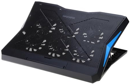 Laptop Cooler Cooling Pad 6 Quiet Lead Fan Up to 18 Inch Gaming Cooler Pad Laptop Notebook Cooler 6 Adjustable