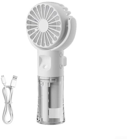 EHOTER Mini ventilatore portatile con nebulizzatore d'acqua, ricaricabile tramite USB, con 4 velocità, piccolo ventilatore da scrivania, ventole di raffreddamento per esterni, scuola, viaggi