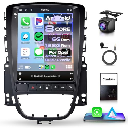8 Core 6G+128G Android Autoradio für Opel Astra J (mit ECO Taste) Buick Excelle XT GT 2006-2016 Wireless Carplay Android Auto 9,7 Zoll Autoradio mit GPS Navi WiFi Bluetooth FM/RDS/DSP Rückfahrkamera
