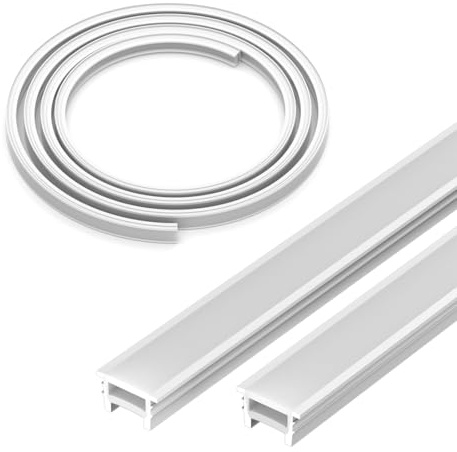 FCOB T1510 5M Neon Silikon Profile Milchweiß Silikon Kanal 120° Flexibel