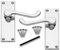 DISCOUNT HARDWARE UK Door Handles, Door Handles Internal for Interior Doors, Internal Door Handle Sets - Victorian Scroll Polished Chrome Lever Door Latch Handles - Chrome Door Handles (1Pair)