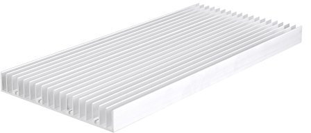 Dissipatore di calore in alluminio, 19 pinne dissipatore di calore per dispositivi LED ad alta potenza per la casa (300 x 140 x 20MM)