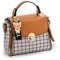NICOLE&DORIS Handtaschen für Damen Niedliche Umhängetasche Mädchen Reißverschluss Handtasche PU Leder Schultertasche Crossbody Bag Braun