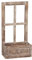Posiwio kleines Deko-Fenster Fensterrahmen mit offenem Fach in Schubkasten-Optik im Landhausstil braun Shabby