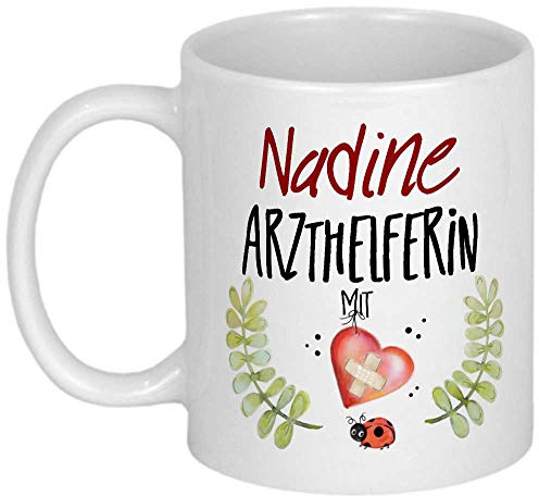 My Sweetheart® Danksagung Arzthelferin PERSONALISIERTE Geschenke Tasse mit Namen Dankeschön Geschenk