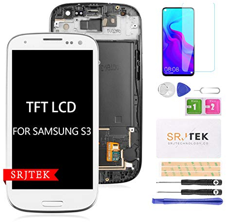 Ersatz-LCD-Display für S3 I9300, TFT-LCD-Display, Touchscreen, Digitizer für Samsung Galaxy S3 2012 I9300 I9305 I9305T (Weiß)