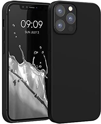kwmobile Cover per Apple iPhone 12 / iPhone 12 Pro Custodia - Back Case per Smartphone in Silicone TPU - Protezione Gommata - nero