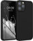 kwmobile Cover per Apple iPhone 12 / iPhone 12 Pro Custodia - Back Case per Smartphone in Silicone TPU - Protezione Gommata - nero