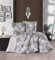 ZIRVEHOME Bettwäsche 200x220 Grau Bettbezug Baumwolle Bettwäsche-Sets 200 x 220cm 3teilig Renforcé Bettdeckenbezug mit 2 mal 80x80cm Kissenbezüge mit Reißverschluss, Palma V2