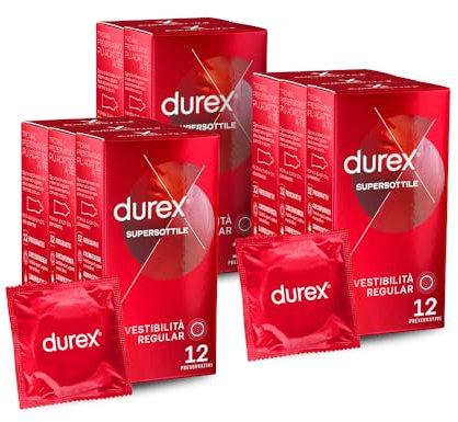 Durex Kondome Komfort aus dünnem Latex mit Easy-on-Form – 96 Kondome