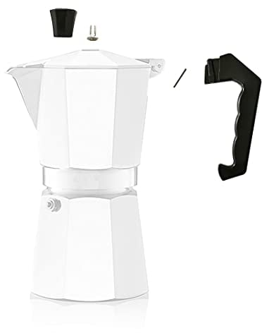 Pièces de rechange Moka Poignée poignée de rechange pour cafetière 1/2/3/6/9 tasses (6 tasses) Noir