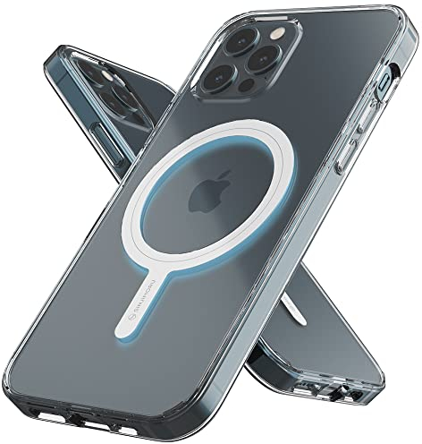 Sinjimoru Shockproof iPhone 12/12 Pro Hülle mit Magnet, Crystal Clear Protective iPhone 12/12 Pro Case Kompatibel mit MagSafe Zubehör. M-AirClo für iPhone 12/12 Pro
