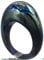 Antica Murrina Ring aus venezianischem Muranoglas, Glas, Farbe: Schwarz Iris