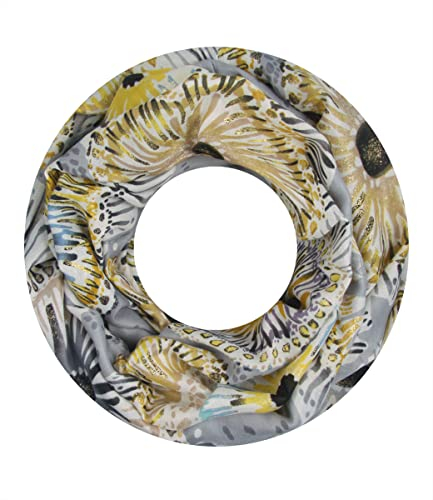 Majea Damen Loop Schal Schlauchschal Halstuch (880023) grau 4, 180 x 90