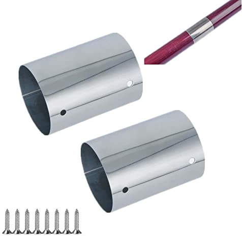 2 Stück Verbinder Gerade 50 mm, Edelstahl Handlaufverbinder, Verbindungsstück, Rohrverbinder Verbindungsmuffe für Geländer, Treppengeländer, Holzhandlauf