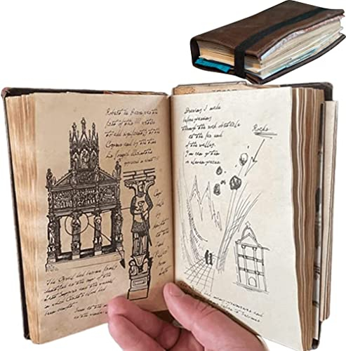 ANACRO Indiana Jones Grail Diary,Indiana Jones Collection Merchandise,Creative Leather Vintage Journal Classic Movie Prop Replica