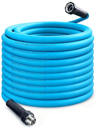Cupohus RV Water Hose 100FT 5/8''ID Potable Food Drinking Water Hose