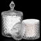 Winter Shore Bocaux Rangement Coton Tige [2 Tailles] - Pot Verre avec Couvercle Transparent Épais pour Cotons-tiges, Cotons, Accessoires & Bijoux - Bocaux Rangement Cuisine & Salle de Bain