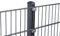 Doppelstabmattenzaun Set 868 Anthrazit| Stabmattenzaun | Mit VA Klemmhalter | Gartenzaun | Komplett Set | 203 cm-47.5