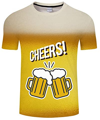 Männer Mode Frühling Sommer Casual Kurzarm Rundhals Gedruckt T Shirts Tops