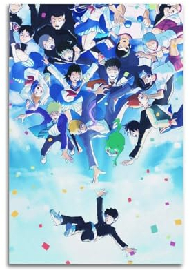 karn Mob Psycho 100 Poster, ästhetische Leinwand, Poster, Raumdekoration, Wandkunst, Poster, Druck, Dekorposter, 30 x 45 cm, ungerahmt