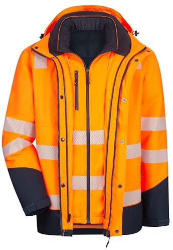 Nitras Warnschutz Winterjacke 6-in-1 Motion Tex Plus, gelb/marine
