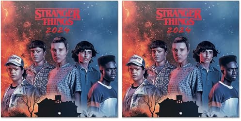 Grupo Erik Stranger Things Wall Calendar 2024 12 x 12 | 12 Month Planner | Square Wall Calendar 2024 | Family Planner Calendar 2024 | Stranger Things Calendar 2024 (Pack of 2)
