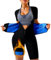 Mulnall Sauna Anzug für Frauen Schweißanzug Taille Trainer für Gewichtsverlust 4 IN 1 Abnehmen Ganzkörper Shaper Sauna Jumpsuit Workout Weste mit Shorts(BH70013-01-S)