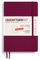 LEUCHTTURM1917 370621 Wochenkalender & Notizbuch Softcover Medium (A5) 2025, 18 Monate, Port Red, Deutsch