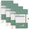 POPRUN 4 Pack Notizbuch A5 liniert, 120 GSM Papier für Frauen und Männer, 128 nummerierte Seiten, Hardcover mit Selbstklebenden Registerkarten und 8 Abreißblättern - Mitternachtsgrün