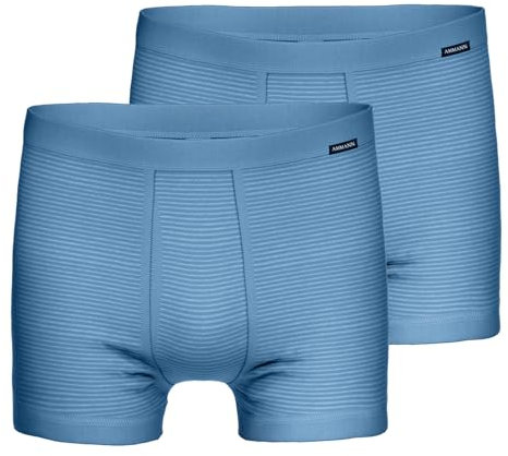 Ammann 2er Pack Herren Unterhose Unterwäsche Boxershort Jeans Classic Short, Farbe:Blau, Größe:8, Artikel:-125 hellblau