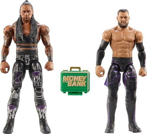 Mattel WWE Hauptkampf Championship Showdown 2er-Pack Actionfiguren und Zubehör, Serie #20 Damian Priest und Finn Balor Sammelset, JCV72, [Mehrfarbig]