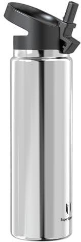 Super Sparrow Borraccia Termica 1 Litro - SwivelSip Inox Bottiglia - Senza BPA Borracce Termiche, Borraccia Ergonomica per Bambini, Scuola, Sportiva, Bici, Campeggio, Palestra