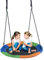 Favuit Columpio nido, columpio de altura regulable para exterior e interior, diámetro de 110 cm, columpio redondo para jardín, columpio infantil, columpio de cesta, columpio de platos, soporta hasta