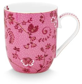 Pip Studio Jolie Flowers Pink - Vaso grande (350 ml), color rosa