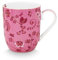 Pip Studio Jolie Flowers Pink - Vaso grande (350 ml), color rosa