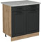 Vicco Mueble bajo de Cocina R-Line, Antracita casa de Campo, 80 cm ET Mármol