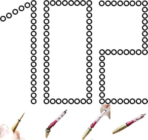Ohne dir kann ich nicht bin Dart O-Ringe Set, 102 Stück, Gummiringe für Aluminium oder Nylon Dartschäfte, für 2BA-Gewinde, mit Applikator + 2 Ringe Gratis