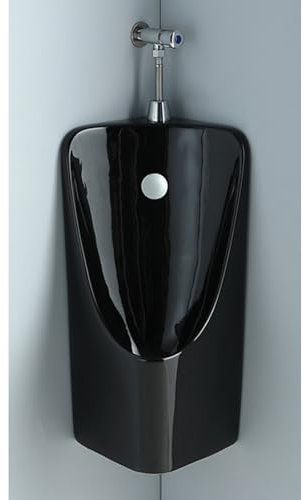 CHZDPP Urinoir pour Homme Urinoir d'angle pour Homme dans la Salle de Bain, Urinoir Mural pour Homme avec Tube Long, Urinaux Portables pour Garage, Usine, école, Prison(Black)