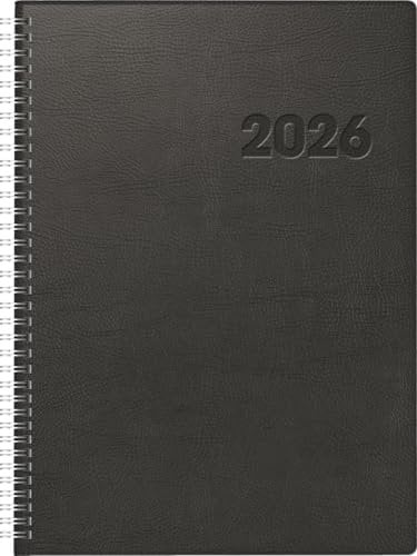 rido/idé Buchkalender Mod. Conform 2026 | A4, Kunststoff, schwarz