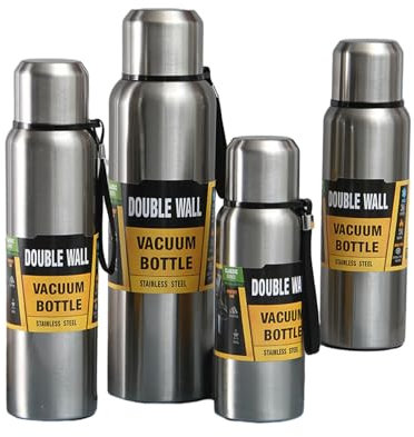 Tazza isolata interamente in acciaio inossidabile 304, bollitore da viaggio per sport all'aria aperta - colore acciaio - 1500ml