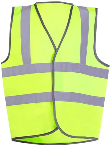 DURUS WORKWEAR Kids Hi Vis Waistcoat Multi-Pack – Unisex Safety Vest for Children Age 4-13, 2 Band & Brace, Reflective Strips, Washable, Velcro Fastening – School, Cycling, Walking